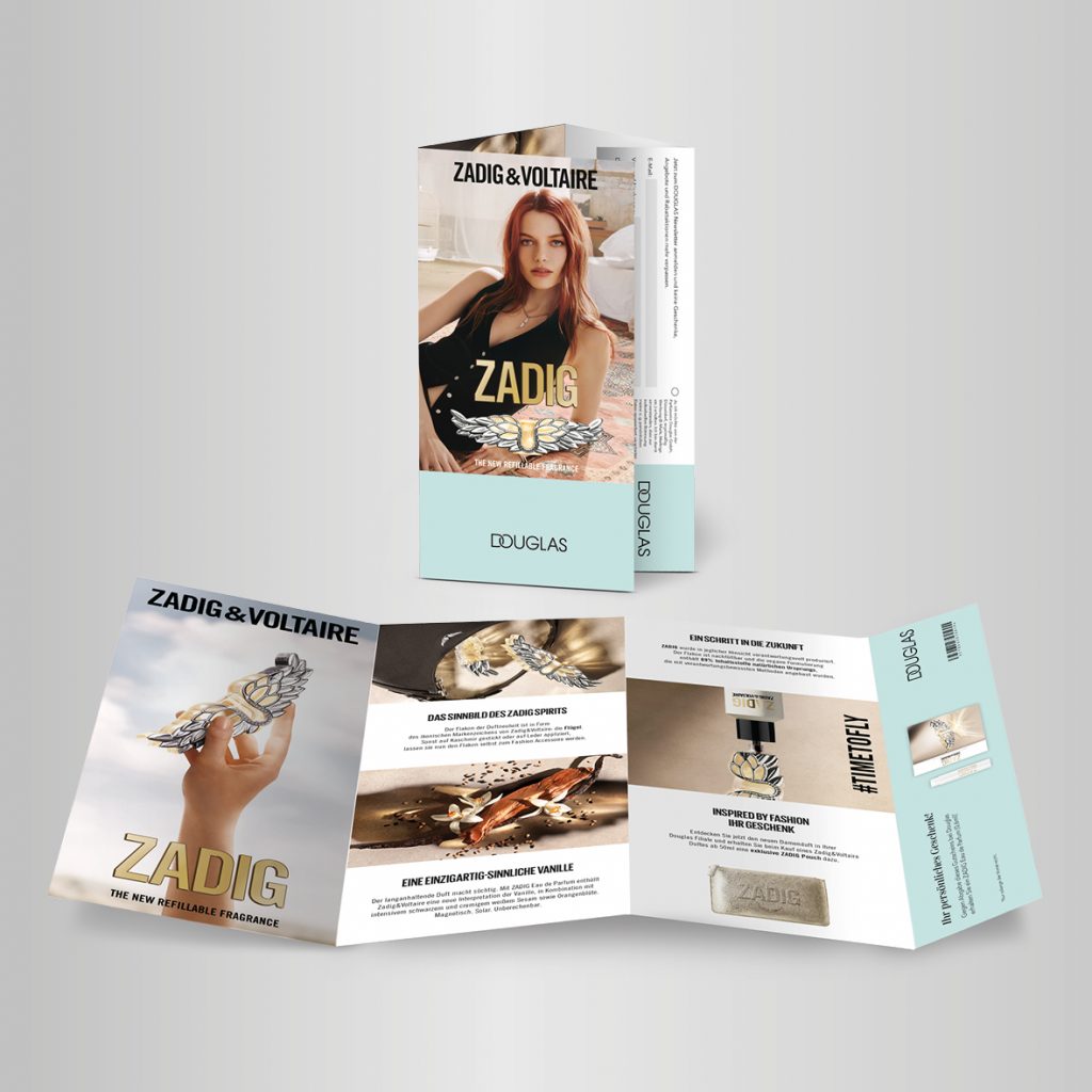 Portfolio, Douglas Mailing, Layout, Desing, ZADIG&VOLTAIRE, ZADIG Eau de Parfum, GWP Aktion, Shiseido Germany GmbH