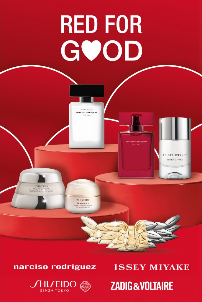 Portfolio, Red For Good, Key Visual Gestaltung, Müller Promotion, narciso rodriguez, Issey Miyake, Shiseido Ginza Tokyo, Zadig&Voltaire, Shiseido Germany GmbH