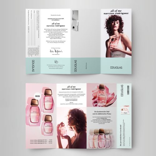 Vorschau Portfolio Mailings, Narciso Rodriguez All of Me Mailing, Layout, Visualisierung, Shiseido Germany GmbH Klieber Artworks